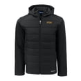 thumbnail image 2 of Men's Cutter & Buck Black Pittsburgh Pirates City Connect Big & Tall Evoke Hybrid Eco Softshell Recycled Full-Zip Hooded, 2 of 3
