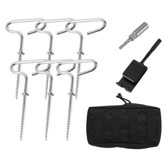 9pack Ice Fishing Shelter Anchors Wind Resistant Stakes Portables Tent Pegs