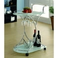 thumbnail image 2 of Monarch Specialties Elfman 2-Shelve Serving Cart Chrome And White, 2 of 7