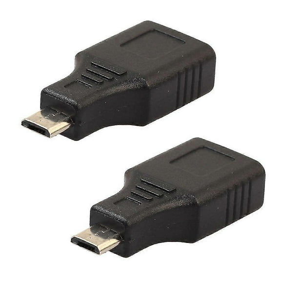 2 Pieces Micro Usb Male To Usb 2.0 Female Otg Adapter For Android Phones
