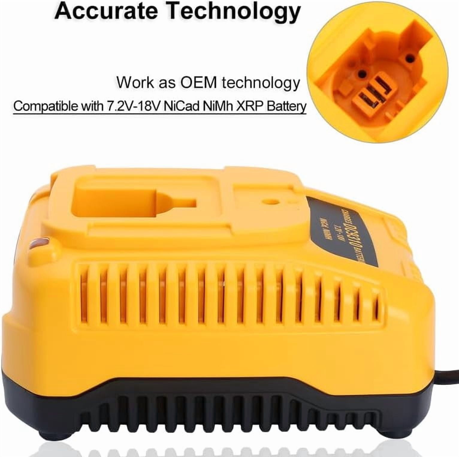 DC9310 Charger Compatible with DeWalt 18V NiCad NiMh DC9096 DC9098 DC9099 DW9099 DW9072 DW9057 DW9091 DW9094 DC9071 DW9062 DC9091 Power Tool Battery Charger