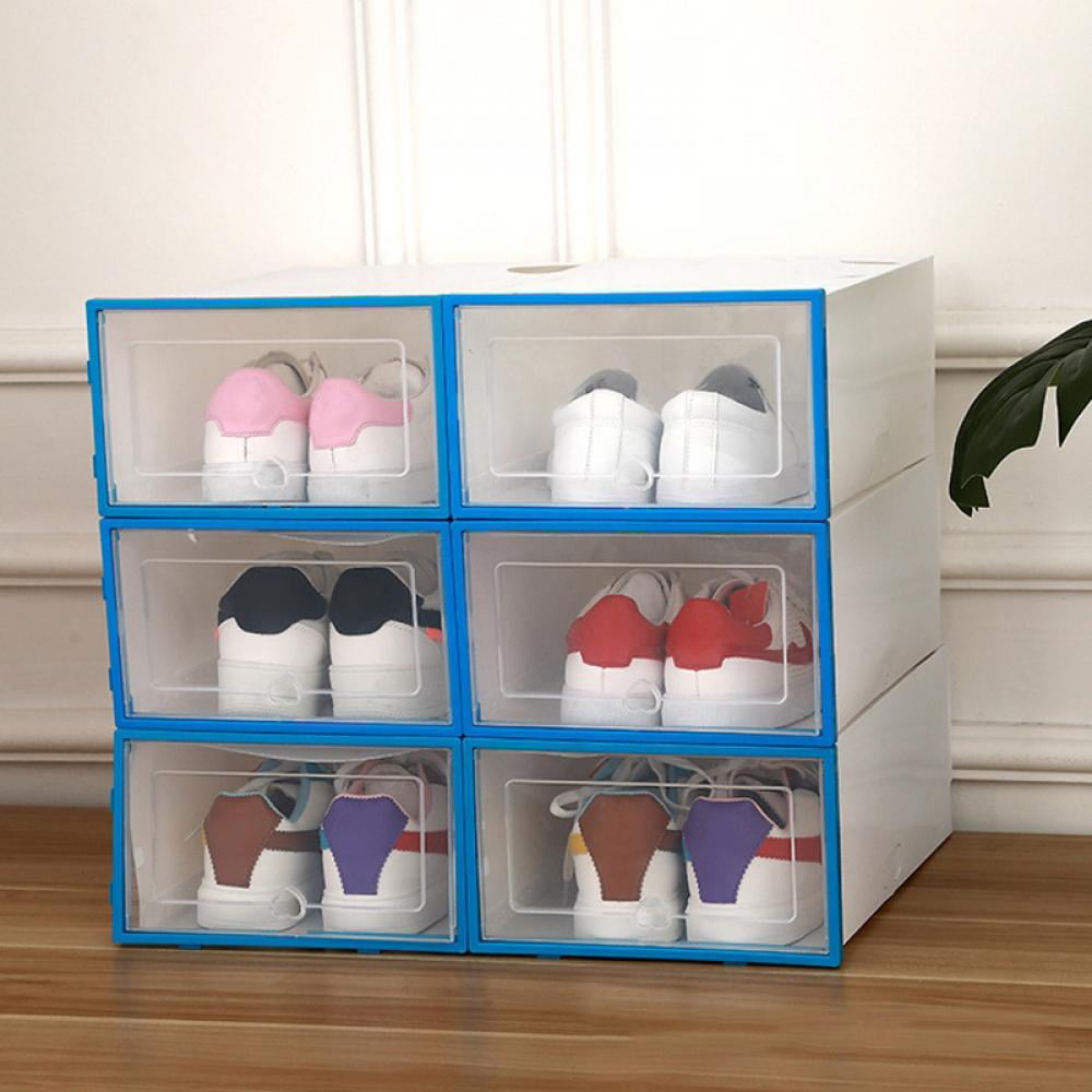 Plastic Wardrobe Storage Box JingPeng Set of 4 Stackable Wardrobe Organiser 