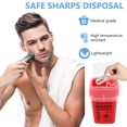 thumbnail image 4 of 3-Pack Sharps Container for Home Use and Professional, 1 Quart Biohazard Needle and Syringe Disposal, Needle Disposal Small Portable Container for Travel & Home Use, 4 of 7