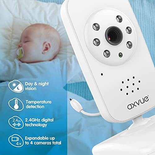AXVUE Video Baby Monitor with Two Cameras and Comfort-Designed Screen by Axvue, Model E662.
