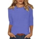 thumbnail image 1 of moda femenina diaria versátil casual cuello redondo manga tres cuartos estampado top morado/xl, 1 of 9