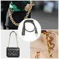 thumbnail image 4 of Unique Bargains 1 Pc Arrow Pattern Light Gold Tone Hook Handbag Strap for Dating Brown Polyester, 4 of 4