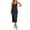 a-Black566176, variant on Womens Casual Solid Color Ribbed Knit Midi Dress Scoop Neck Spaghetti Straps Form Fitting Bodycon Dress For Daily Wear Lightweight Dress