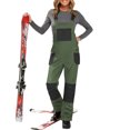 thumbnail image 6 of Fmbrln Womens Ski Bib Pants Waterproof Windproof Insulated Ski Pants Adjustable Strap Color Block One Piece Snow Suit, 6 of 8