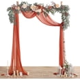 thumbnail image 4 of 10FT Eucalyptus and Willow Leaf Garland with White Flower, Handcrafted Wedding Sweetheart Table Centerpieces Head Table Decor Arch Backdrop Decorations for Wedding | Terracotta, 4 of 7