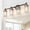 Black/Gold, variant on LIGHTINN 4-Light Bathroom Vanity Light Dimmable with Glass Shade E26 Socket Base (Black/Chrome)