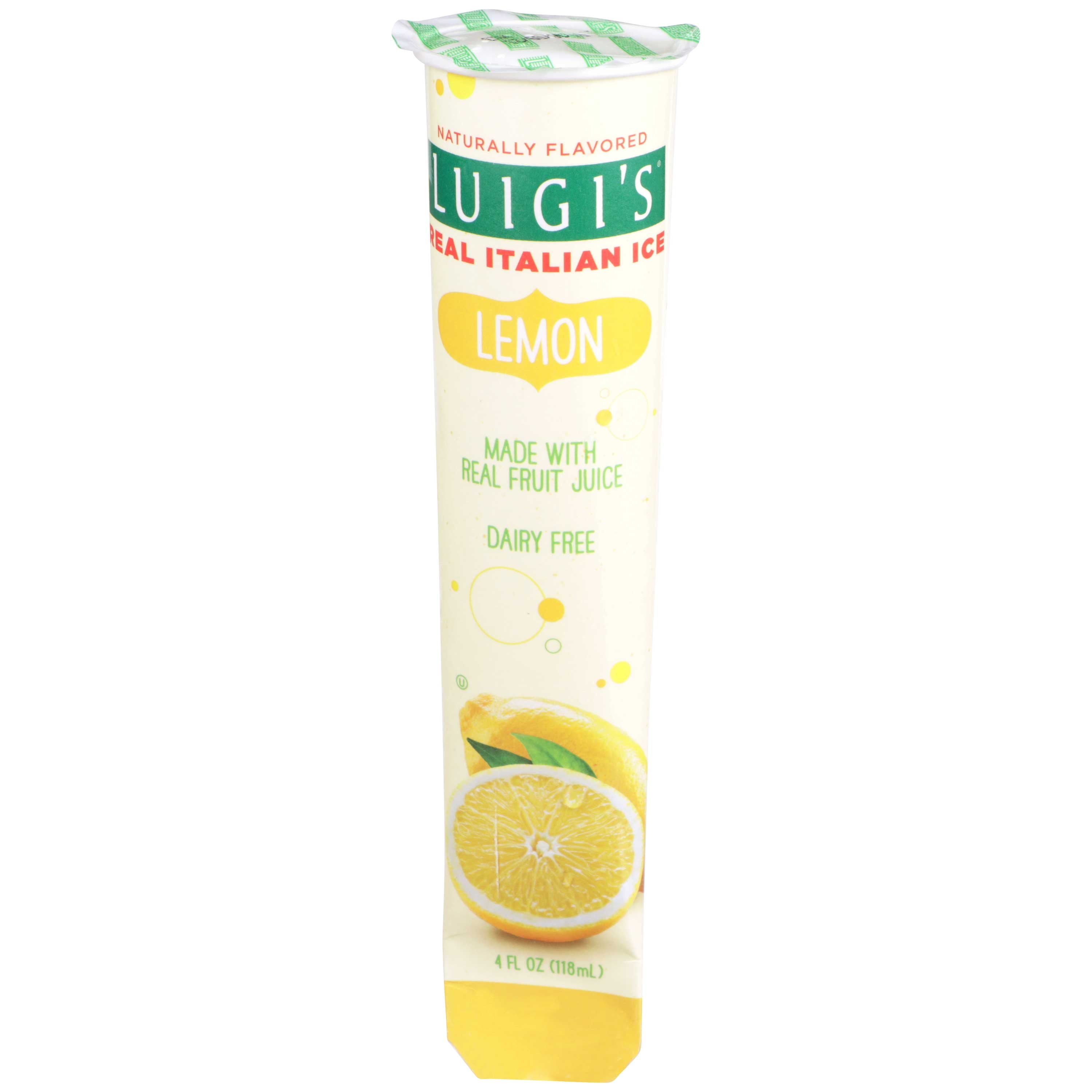 Luigis Real Italian Ice Lemon Squeeze Tube, 4 Ounce - 24 per case.