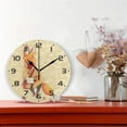 thumbnail image 2 of SKYSONIC Watercolor Fox Wall Clock 10 Inch Silent Non Ticking Round Clock Oil Painting Clock Easy to Read Clock for Living Room Bedroom Bathroom Home Decor, 2 of 7