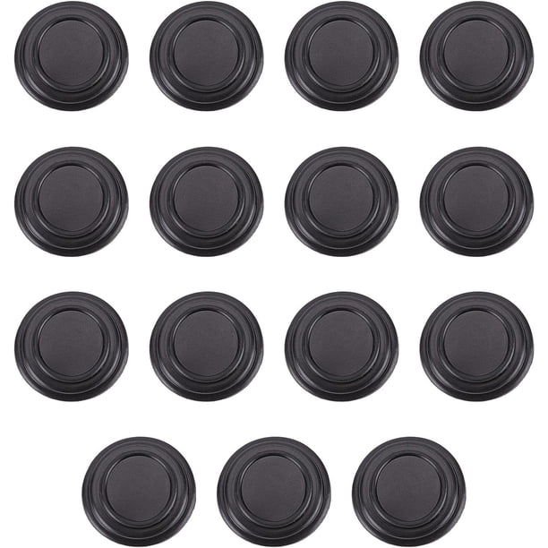 15 piezas de amortiguadores de goma para puerta de coche, universales, adhesivos de protección para puerta de coche, negros, planos y redondos, autoadhesivos.