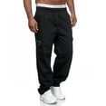 thumbnail image 2 of Mens Sweatpants,Men's Multi-pocket Pants Straight-leg Overalls Sports Fitness Pants,Cargo Pants for Men,Size:3XL, 2 of 3
