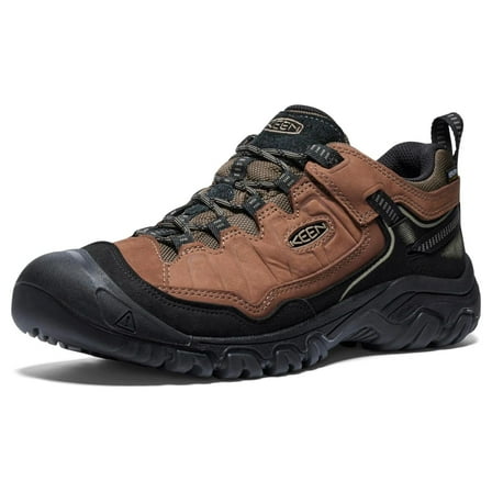 Keen Men's Targhee 4 Low Waterproof Hiking Shoe, Bison/Black, Size 11
