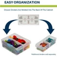 thumbnail image 5 of 26-Drawer Plastic Drawer Storage Cabinet for Garage Organization, Bead Organizer, Building Bricks Storage, Teacher Toolbox, Makeup Organizer, 20-Inch W x 6-Inch D x 10-Inch H, 10124 White, 5 of 25