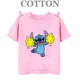 thumbnail image 3 of Camiseta de algodón de verano 2024 con múltiples diseños de anime Lilo Stitch, camisetas para niños y niños, camisetas casuales de cuello redondo y manga corta, 3 of 5