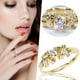 thumbnail image 4 of Anillo de oro en forma de Cruce anillo de diamantes de imitación Elegante anillo de diamantes de imitación Anillos completos para las mujeres Tamaño 5 10, 4 of 8