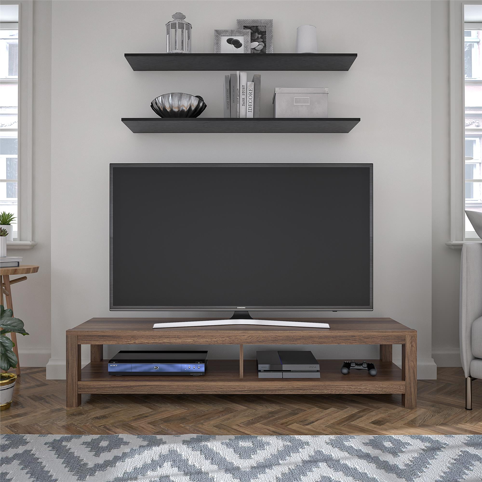 Mainstays Parsons TV Stand for TVs up to 65", Walnut