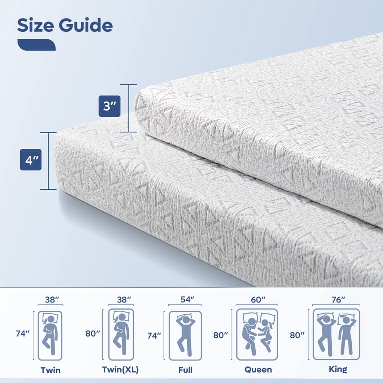 Bamboo Charcoal Cooling Gel Memory Foam Topper Twin-Xl photo 7