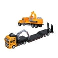 thumbnail image 2 of Trailer Model, 33cm / 13in Length Alloy Plastic 1:50 Scale Imagination Training Engineering Vehicle Model  For Playground Construction Trailer With Dump Truck,Construction Trailer, 2 of 8