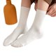 thumbnail image 2 of Calcetines apilables de doble aguja para otoño e invierno, calcetines de mujer de media caña, calcetines de algodón de color liso, calcetines blancos de moda que combinan con todo, 2 of 6