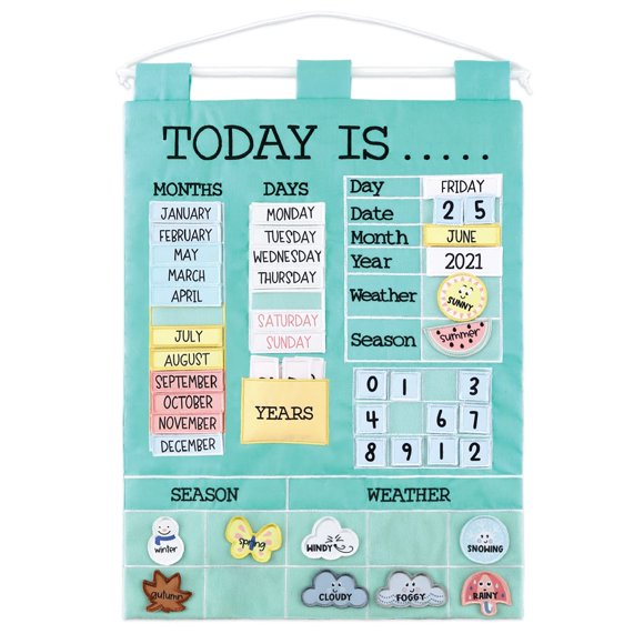 Calendario de aprendizaje, gráfico de pared, The Peanutshell Toddlers Kids