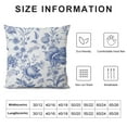 thumbnail image 5 of PIKWEEK Chinoiserie Pillow Covers Outdoor Blue and White Porcelain Floral Decoration Cushion Cover Vintage Pillow Case for Bed Living Room Couch Home Decor, 5 of 5