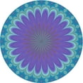 thumbnail image 1 of Ahgly Company Indoor Round Patterned Blue Turquoise Green Area Rugs, 4' Round, 1 of 6