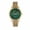 Green/Gold, variant on Gwen Leather-Band Watch - Black