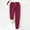 Wine, variant on qelini Workout Pants for Women with Pockets Drawstring Labor Day Summer and Fall Solid Color Fleece Straight Leg Pants Juniors Plus Size Fashion Lightweight and Wine XL