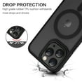 thumbnail image 3 of DOMAVER iPhone 15 Pro Max Case 6.7", Mag-Safe Compatible, Translucent Matte Shockproof Protective Cover, Black, 3 of 9