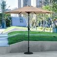thumbnail image 3 of WestinTrends Paolo 9 Ft Patio Umbrella with Base Included, Market Table Umbrella with with 30 Pound Solid Round Concrete Base, Beige, 3 of 8
