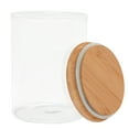thumbnail image 4 of Blue Donuts 27 Oz Food Storage Containers with Wood Lids Airtight - Glass Kitchen Canisters, 4 of 4