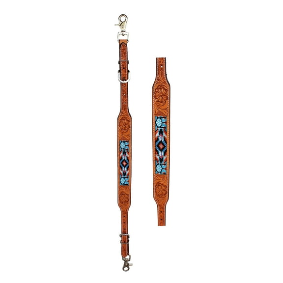 Western  Tack Floral Tooled Leather Wither Breast Collar Strap  10510