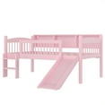 thumbnail image 6 of Bellemave Twin Loft Bed with Storage Shelves, LED Lights, Full-Length Guardrails, Solid Wood Frame, No Box Spring Needed, Available in Pink, 6 of 9