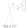 thumbnail image 3 of 2Pcs Hanging Plant Bracket 12in Metal Wrought Iron Planter Hooks Wall Mounted Decorative Hanger Hook for Hanging Indoor Outdoor Planter Flower Pot Bird Feeder Wind Chime Lanterns,black,F129525, 3 of 6