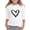 1-White268, variant on WOYY Toddler Girls Graphic Tee Heart Print 3/4 Sleeve T-Shirt Casual Soft Top, Sizes 3-13