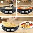 NutriChef PCRM12.V7 Electric Griddle Crepe Maker Cooktop Hot Plate