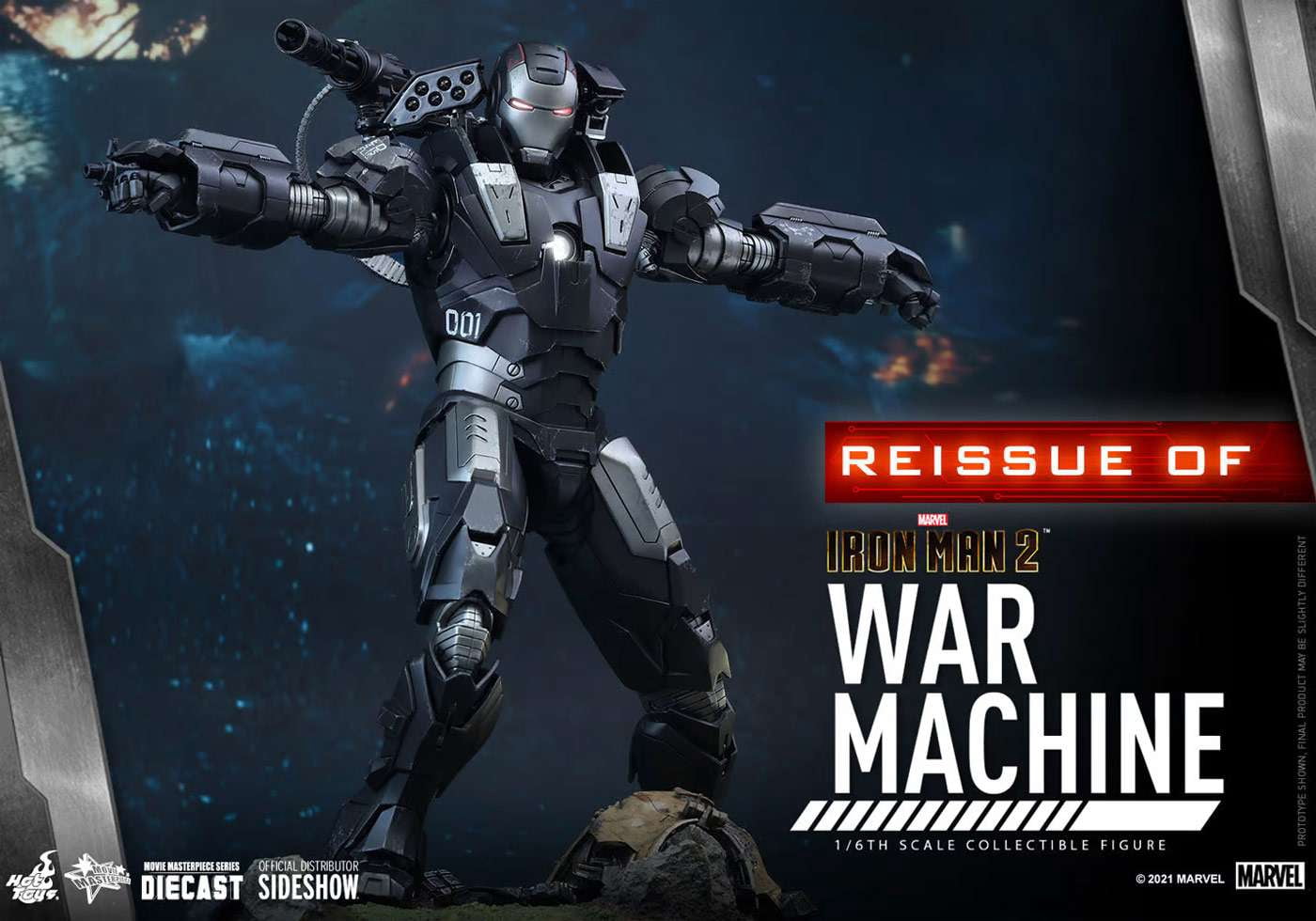 Iron Man Movie Masterpiece War Machine Collectible Figure (Reissue)