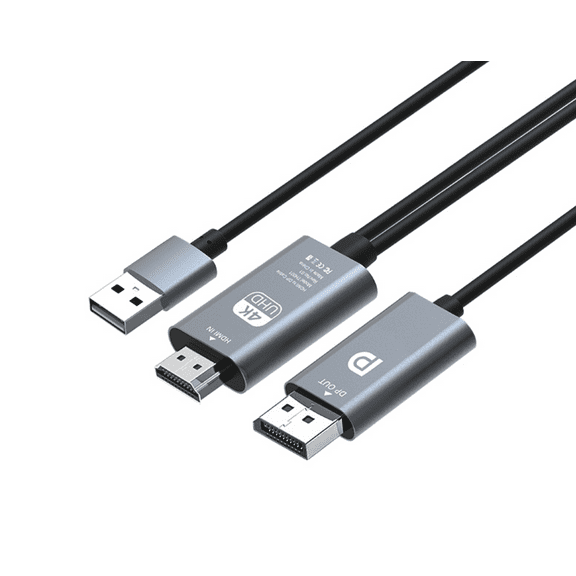 HDMI to DisplayPort Adapter/Converter Cable 4K 60Hz, Male HDMI to DP Output with Audio, HDMI Source in Display Port out Lead for XBOX One,360,NS,Mc,PC to Monitor,1080P 60Hz, (Not Bidirectional)