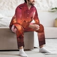 thumbnail image 7 of Rocae Pumpkins for Men's Pajamas Set Mens Pjs Sets Long Sleeve Button Down Sleepwear-Small, 7 of 7