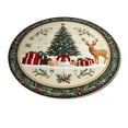 thumbnail image 2 of DAMAI 23.6 inch Christmas Round Area Rug with Tree and Deer Design, Winter Xmas Decorative Kitchen Rugs Non Slip Front Door Rug, Low Pile Soft Round Area Rug for Bathroom Bedside Living Room, 2 of 3