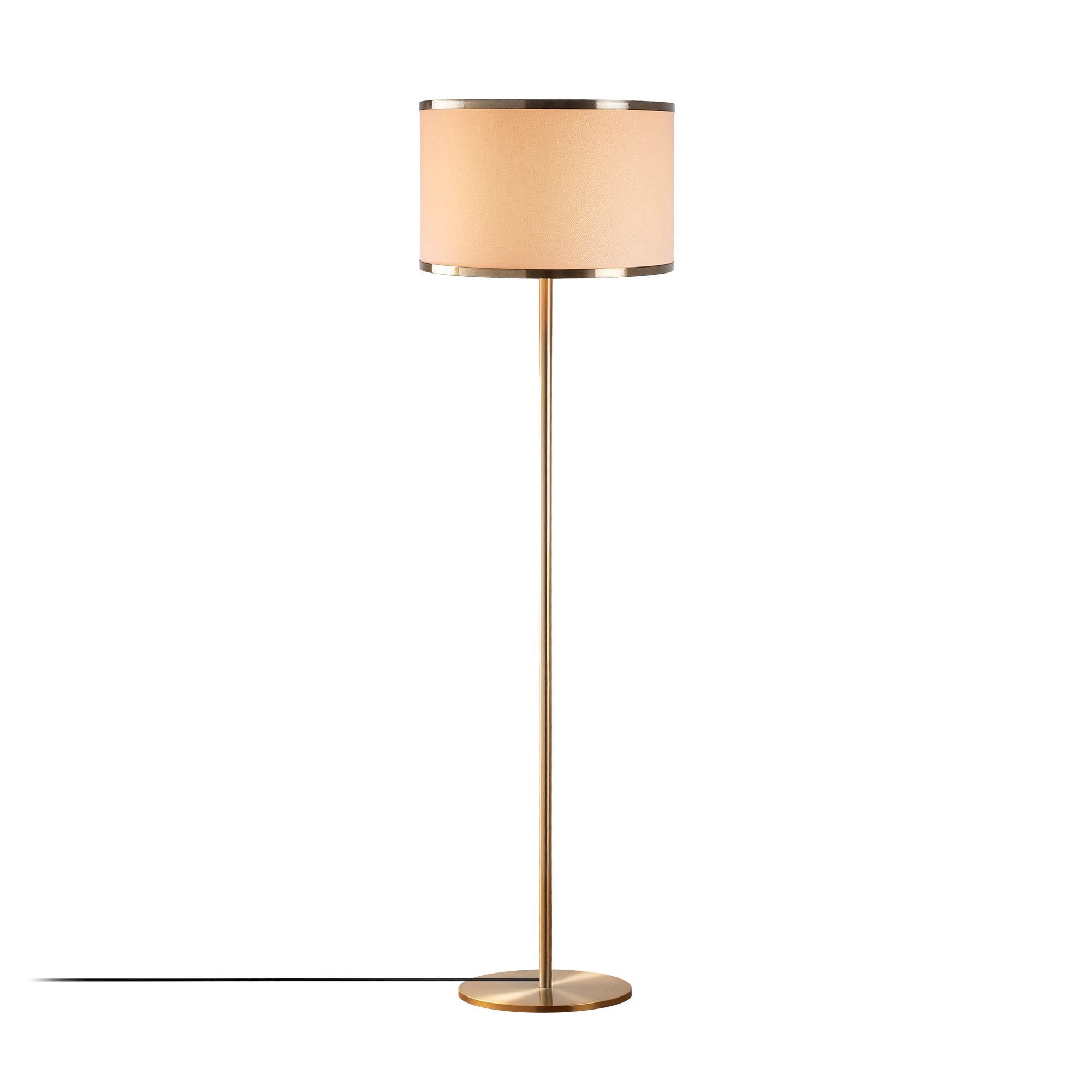 Vintage Floor Lamp with Metal Body, 15.7 x 15.7 x 61.4 inches | Glass Cap, 15.7-inch Cap Diameter, 11.8-inch Cap Height | On/Off Button on Cable, E27 Socket (Max 40W)