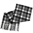 thumbnail image 5 of Falari Men Women Unisex Classic Soft Winter Scarf 78" x 12" - Black/Gray/White, 5 of 6