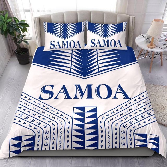 Juego de Cama Polinesio - Manu Samoa Funda Nórdica Versión Blanca