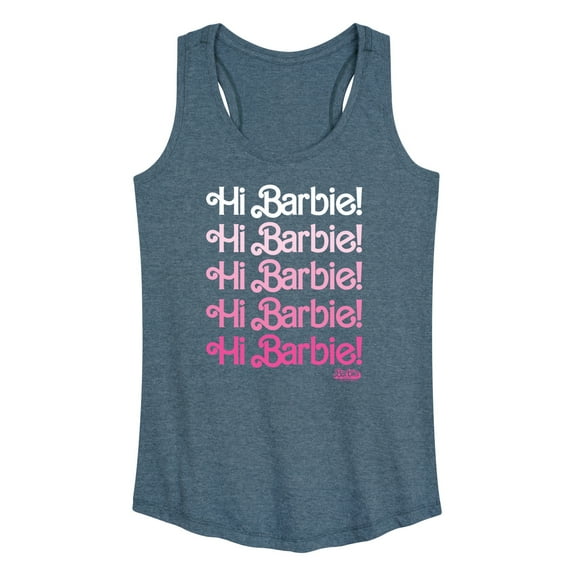 Barbie The Movie - Hi Barbie Stacked - Women's Racerback Tank Top