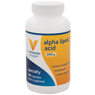 Alpha Lipoic Acid 300mg, Natural Antioxidant Formula to Support Glucose Metabolism  Promotes Healthy Blood Sugar, ALA Fights Free Radicals, Gluten  Dairy Free (180 Capsules) by The Vitamin