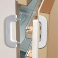 thumbnail image 4 of Graflsoa Childproof Refrigerator Lock, One-Hand Operation, Automatic Locking Mechanism, Multi-Purpose Safety Lock for Cabinets, Drawers, and Appliances, Gray, 4 of 6
