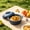 Navy, variant on Unbreakable Cereal Bowls with Lids - Microwave & Dishwasher Safe BPA-Free Plastic Striped Pot Bowls for Family, Camping - Non-Slip, Eco Wheat Straw Soup Bowls
